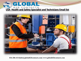 USA  Health and Safety Specialist and Technicians Email list