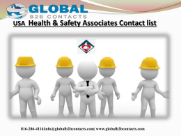 USA  Health & Safety Associates Contact list