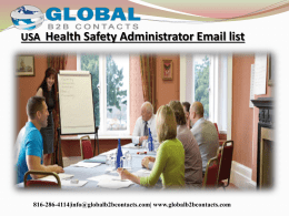 USA  Health Safety Administrator Email list