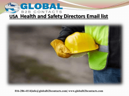 USA  Health and Safety Directors Email list