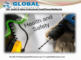 USA  Health & Safety Professionals Email,Phone,Mailing list