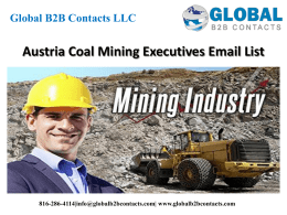 Austria Coal Mining Executives Email List