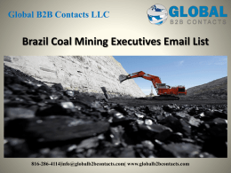 Brazil Coal Mining Executives Email List