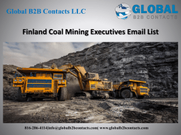 Finland Coal Mining Executives Email List