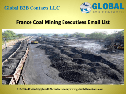 France Coal Mining Executives Email List