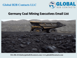 Germany Coal Mining Executives Email List
