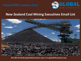 New Zealand Coal Mining Executives Email List