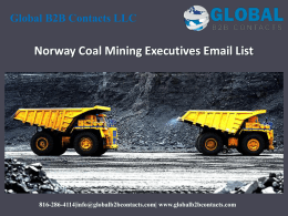 Norway Coal Mining Executives Email List