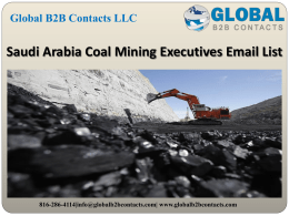 Saudi Arabia Coal Mining Executives Email List
