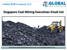 Singapore Coal Mining Executives Email List