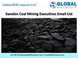 Sweden Coal Mining Executives Email List