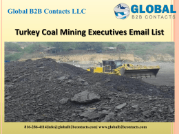 Turkey Coal Mining Executives Email List