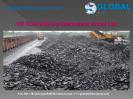 UK Coal Mining Executives Email List