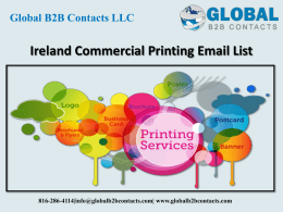Ireland Commercial Printing Email List