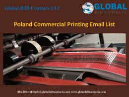 Poland Commercial Printing Email List