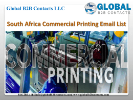 South Africa Commercial Printing Email List