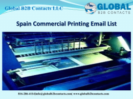 Spain Commercial Printing Email List