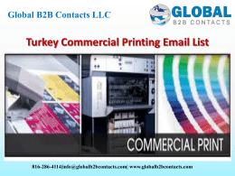 Turkey Commercial Printing Email List