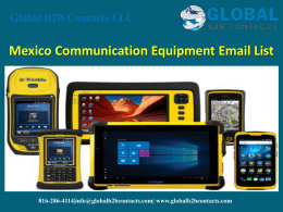 Mexico Communication Equipment Email List