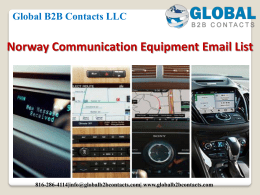 Norway Communication Equipment Email List