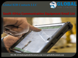 South Africa Communication Equipment Email List