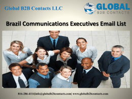 Brazil Communications Executives Email List
