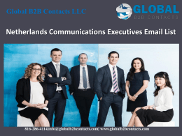 Netherlands Communications Executives Email List