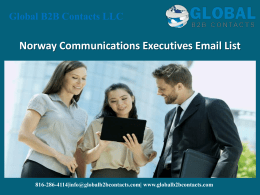 Norway Communications Executives Email List
