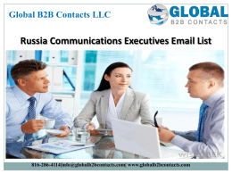 Russia Communications Executives Email List