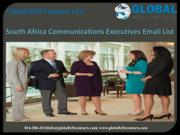 South Africa Communications Executives Email List