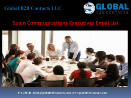 Spain Communications Executives Email List