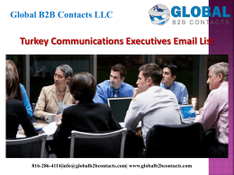 Turkey Communications Executives Email List