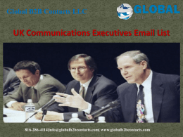 UK Communications Executives Email List