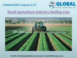 Brazil Agriculture Industry Mailing Lists