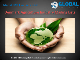 Denmark Agriculture Industry Mailing Lists