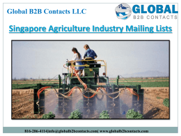 Singapore Agriculture Industry Mailing Lists