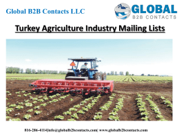 Turkey Agriculture Industry Mailing Lists