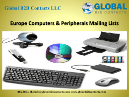 Europe Computers & Peripherals Mailing Lists
