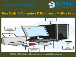 New Zealand Computers & Peripherals Mailing Lists