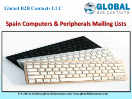 Spain Computers & Peripherals Mailing Lists