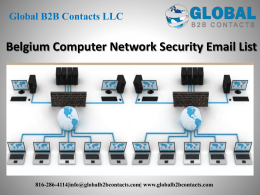 Belgium Computer Network Security Email List