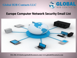 Europe Computer Network Security Email List