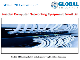 Sweden Computer Networking Equipment Email List