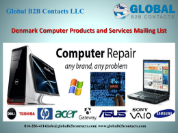 Denmark Computer Products and Services Mailing List