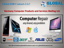 Germany Computer Products and Services Mailing List