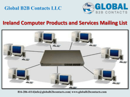 Ireland Computer Products and Services Mailing List