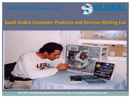 Saudi Arabia Computer Products and Services Mailing List