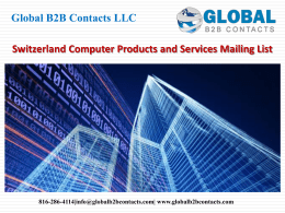 Switzerland Computer Products and Services Mailing List