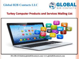 Turkey Computer Products and Services Mailing List