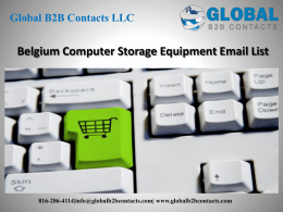  Belgium Computer Storage Equipment Email List